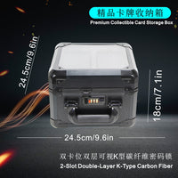 Double-Layer Transparent Sports Card Storage Box for PSA Graded Cards, Aluminum Alloy