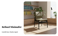 Upholstered Side Chair Italian Inspired Kitchen Seating Minimalist Design Soft Upholstery for Homeowners, Adults
