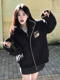 美式国潮情侣装冬装外套2025新款冬季加厚小众高级感羽绒棉服棉袄
