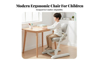 Ergonomic Splitspine Learning Seat Stable Base Ergonomic Splitspine Desk Chair Soft Padded Locking Casters for Children 6-12