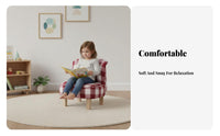 Button-Tufted Mini Sofa Cute Design kids' Furniture Rolled Arms for Girls, Boys
