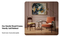 Upholstered Wooden Chair Wabi-Sabi Aesthetic Indoor Furnishing Nordic Inspired Sturdy Wood Legs for Homeowners, Adults, Kitchen