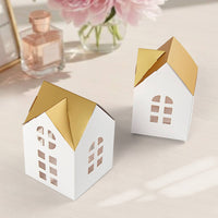 10 Pieces House Shaped Gift Boxes DIY Assembly Cardboard House Favor Boxes for Wedding