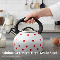 2.5L Whistling Kettle Multi-Cooktop Compatible Boiling Tea Kettle Loud Whistle Kitchenware for Office