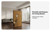 Classical Chinese Aesthetic floral flower Folding Panel Foldable Room separater Decorative Background Space Partition Freestanding for Art admirers, Studio Apartment Dwellers, Interior Designers, Bedroom, Study
