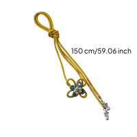 Authentic Obi Cord with Flower Ornament Elegant Kimono Waist Cord Lightweight Kimono Obi Belt Versatile for Festivals