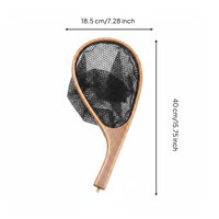 Soft Rubber Landing Net Portable Fly Fishing Net Handmade for Anglers, River