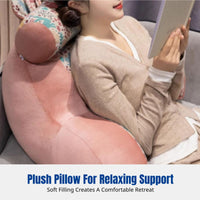 Vintage Plush Bedside Pillow, Large Backrest, Waist Support, Sofa Cushion, Dormitory, Student, Cartoon Creature Design