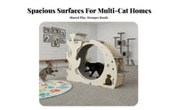 Hardwood Wood Design feline jogning Wheel Promotes Fitness Feline jogning Wheel long-lasting Construction Pet Furniture Stable Base for felines, Indoors, Play Area, Living Room, Home