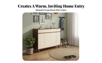 1 Piece Entryway Footwear Storage Unit Large Capacity Shoe Cabinet with Drawers Engineered Wood Multi-tier Organizer for Apartment Dwellers Suitable for Hallway Mudroom Living Room Home Decoration