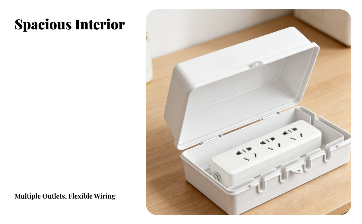 Waterproof Power Strips Box Dustproof Lockable Outdoor Power Enclosure Cover for Patio, Garden, Balcony