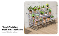 Indoor & Outdoor Use Multi-Tiered Flower Rack Floor-Standing Multi-Tiered Plant Stand Rustresistant Garden Accessory Space-Saving for Gardeners, Homeowners, Apartment Dwellers, Balcony, Patio, Living Room, Bedroom