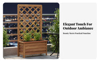 Rust-Resistant Aluminum Alloy Flower Box Long-Lasting Planter Box with Trellis Weatherproof Outdoor Privacy Screen Planter Heavy Duty for Balcony Gardeners, Patio Owners, Landscape Designers, Courtyard, Deck, Roadside, Poolside