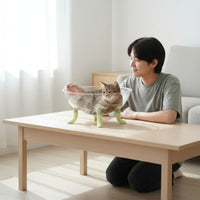 Acrylic Space Capsule Feline Lounger Cool and Refreshing Pet Furniture