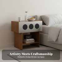 Single-Drawer Bedside Cabinet space-saving Size Nightstand Sturdy and Stable Design