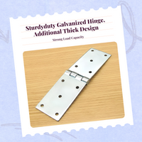 Sturdy Duty Galvanized Iron Hinge, Thickened Extended Flat Hinge, Commercial Cabinet Door, Weldable, Rust-Resistant, Furniture Hardware Accessory