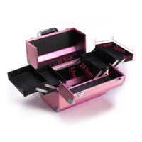 Aluminum Makeup Case Hard Shell Professional Beauty Organizer Case Lockable