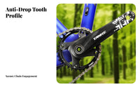 Mountain Bike Crankset with Bottom Bracket Anti-Chain Drop Mountain Bike Crankset Lightweight Aluminum Alloy Crank Arms for Cyclists