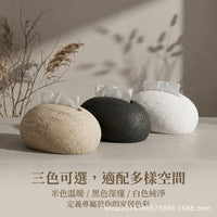 侘寂风洞石纸巾盒抽纸盒高级感创意桌面艺术感纸抽盒