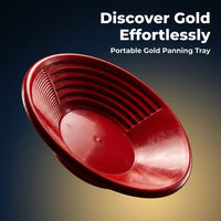 Gold Washing Pan, Lightweight 300g PP Material, Gold Sifting Classifier for Sepa #variant:Red