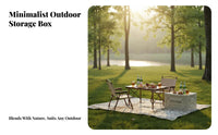 Folding Camp Box with Tabletop Lid Multi-Functional for Campers, Car Owners