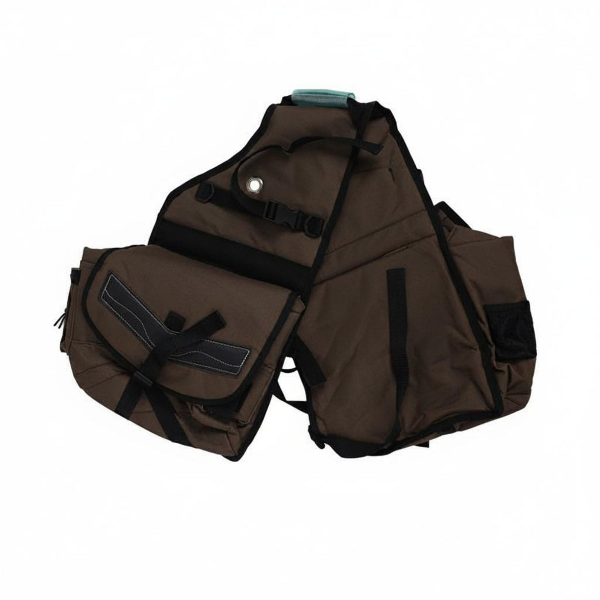 Horse Saddle Bag Lightweight Canvas Saddle Bag Multi Compartment Equestrian Gear for Equestrians