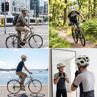 Washable Helmet with Brim Adjustable Cycling Helmet with Visor Vented Sun Protection for Commuters, Cyclists