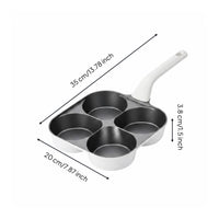 Titanium Ceramic Coating 4-Cup Breakfast Pan Multi-Section Design 4-Cup Breakfast Patties Pan Easy to Clean Nonstick Breakfast Patties Skillet Compatible with Gas and Induction for Home Cooking