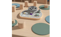 Wooden Steering Wheel Toy Child-Centered Influenced Car Dashboard Busy Board Fine Motor Skills Development Pushchair Steering Wheel Toy
