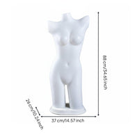 LED Mannequin Torso Eye-Catching Glow Lighted Female Mannequin Opaque Gloss White Display Model for Boutique