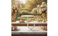 Lace Trim Two Tier Cake Stand Stable Base Gold Cake Stand Vintage Design Dessert Display Set for Wedding