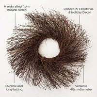 Wreath DIY Christmas Craft, Front Door Wall Hanging, Wedding Party Decors, Rattan Wreath Base, Handmade Woven