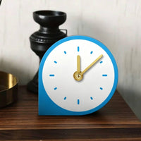 Minimalist Desktop Clock Sparse Markers Analog Desk Clock Symbol-Line Dial Home Decor for Bedside Table, Living Room