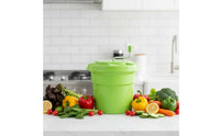 Hand-Crank Salad Dryer Manual Salad Dryer with Lid Perforated Fruit and Vegetable Strainer Sturdy for Home Cooks, Food Prep