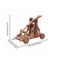 DIY Counterweight-Powered Trebuchet Kit Retro Design for Desk Decoration