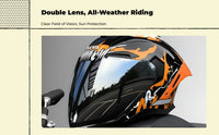 3/4 Open Face Motorcycle Helmet