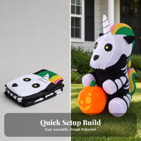 Lighted Skeleton Mythical Horse