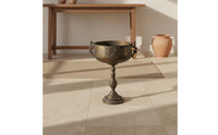 Mediterranean-Influenced Floor-Standing Vase Freestanding Goblet Flower Vase Rust-Resistant Gold Flower Stand for Hallway