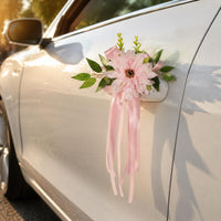 Wedding Car Flower Decoration European Design Door Handle Flower Easy to Install