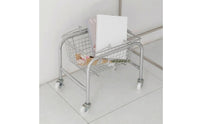 Mobile Wire Storage Basket with Wheels Sturdy Metal Wire Utility Cart Rust-Resistant Rolling Organizer with Hooks Easy to Clean for Students, Teachers, Office, Classroom, Reading Corner