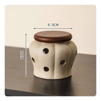 Ventilated Garlic Jar Matte Ceramic Garlic Jar Faceted