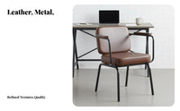 Upholstered Industrial Armchair Skin-Friendly Textile for Office, Bedroom