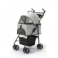 Stroller with Detachable Carrier Double-Wheeled for Travel, Cats, Small Pets