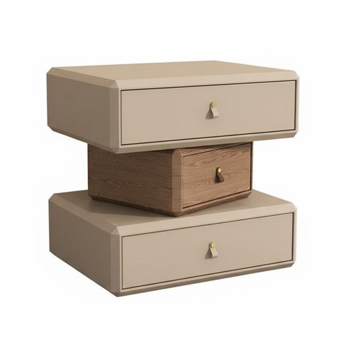 Rotating Tiered Cabinet Sturdy Build 3-Tier Rotating End Table Easy to Clean