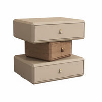 Rotating Tiered Cabinet Sturdy Build 3-Tier Rotating End Table Easy to Clean