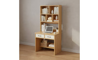 Space Saving Writing Desk with Bookshelf and Drawers Multi-Functional Compact Student Workstation Stable Structure Office Furniture Scratch Resistant for Students