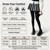 Tights for Women High Waist with Control and Lifting, Footless for Autumn Winter, 100g Warm Shaping Design