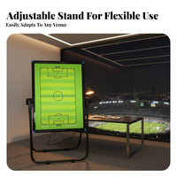 Dry Erase Freestanding Soccer Board Portable Soccer Coaching Board Height Adjustable for Coaches, PE Teachers, Training, Locker Room