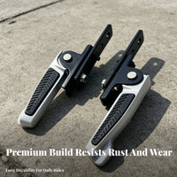 2 Pieces Electric Scooter Passenger Foot Peg Space-Efficient Rear Seat Foot Pedal Foldable Rear Footrest Comfortable Vehicle