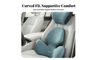 2 Pieces Contoured Ergonomic Car Cushion Matching Car Seat Cushion Pair for Automotive Seats